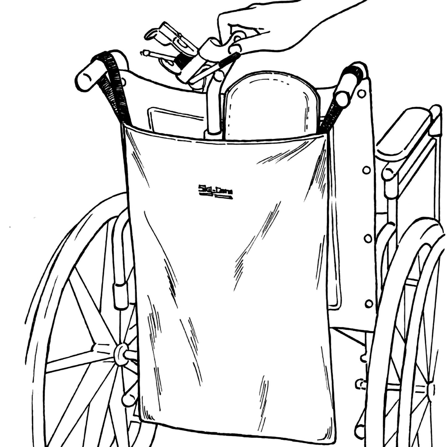 SkiL-Care™ Vinyl Footrest Bag for use with Wheelchair, 14 x 22 Inch 914362