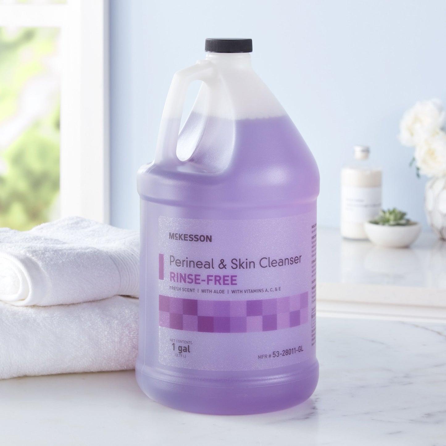 McKesson Rinse-Free Perineal Wash, Fresh Scent, 1 gal. 53-28011-GL