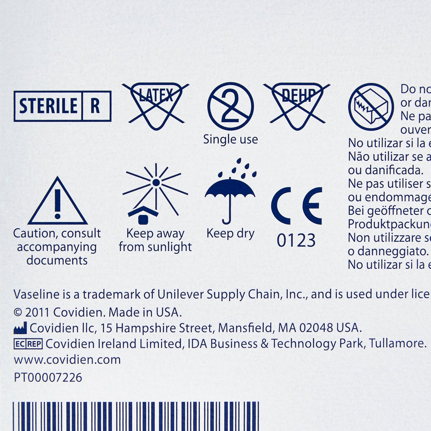 Vaseline® Petrolatum Impregnated Dressing, 1 x 8 Inch 8884417601