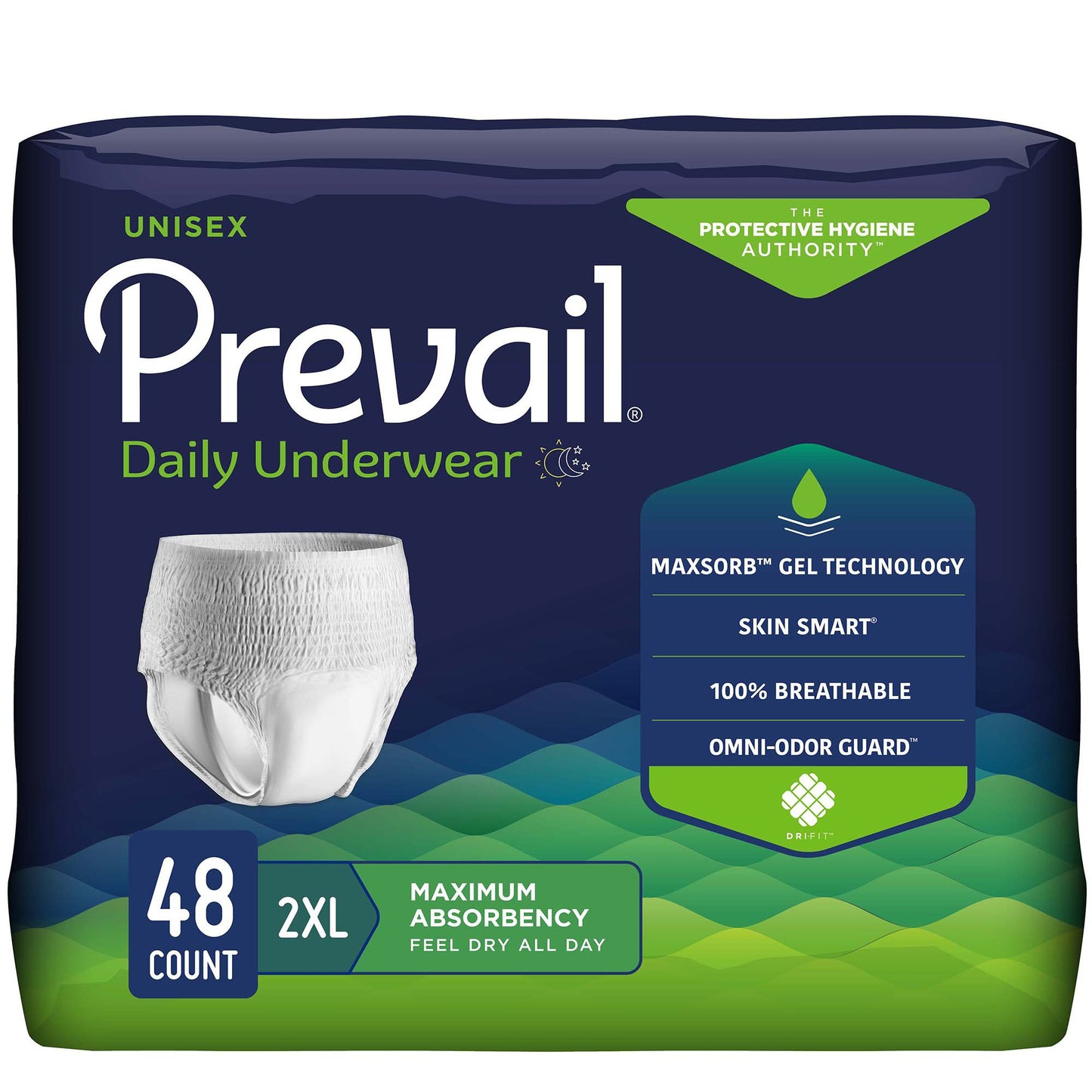 Prevail® Daily Underwear Maximum Absorbent Underwear, 2X-Large PV-517