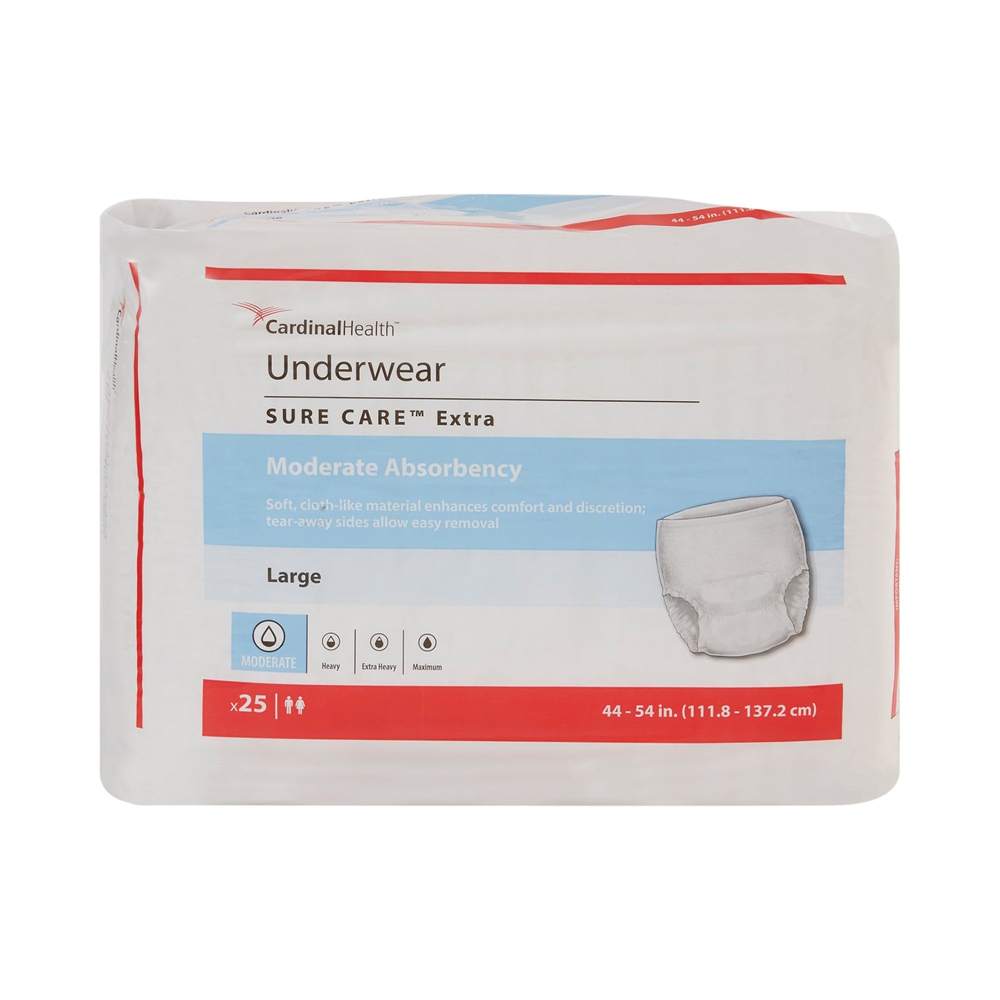 Sure Care™ Extra Moderate Absorbency Incontinence Underwear, Large 1845R