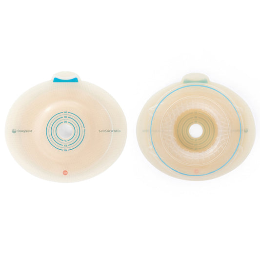 Ostomy Barrier SenSura® Mio Convex Trim to Fit, Extended Wear Elastic Adhesive 50 mm Flange Red Code System 15 to 40 mm Opening - 16483
