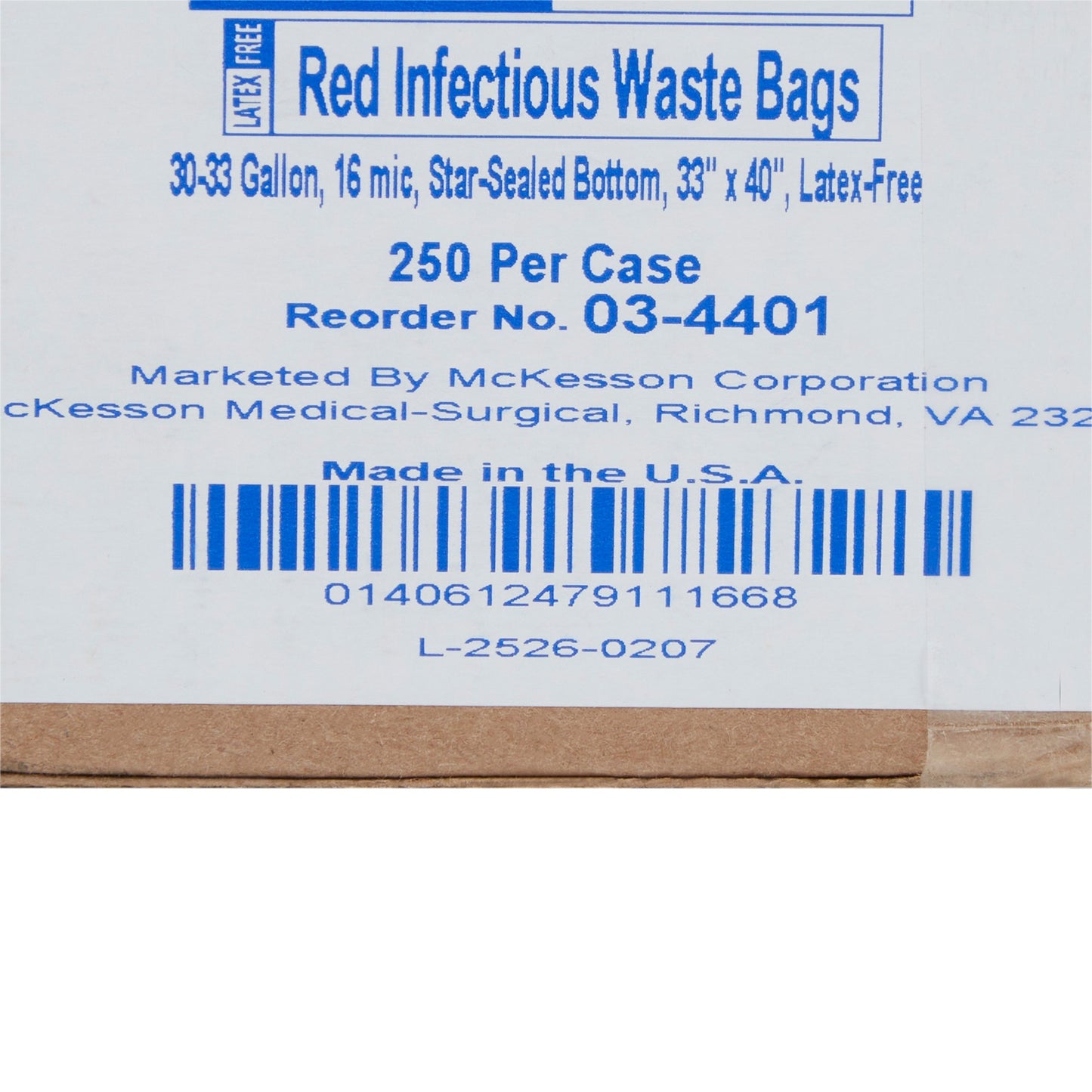 SAF-T-SEAL® Infectious Waste Bag, 30-33 ga; 03-4401