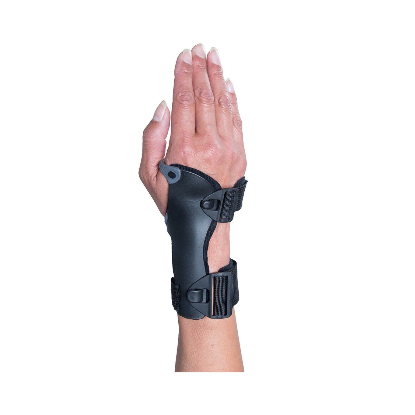 Wrist Splint Ossur® Exoform® Carpal Tunnel Low Profile Plastic / Nylon Right Hand Black / Blue / Gray Medium - 517075
