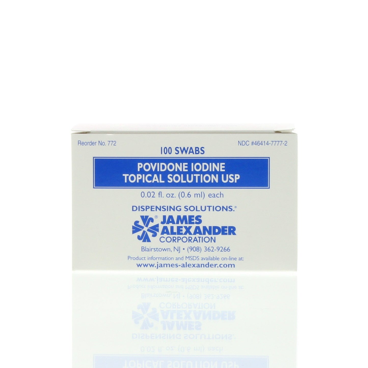 James Alexander Corp James Alexander Corporation Povidone Iodine Swabs 772, Box of 100