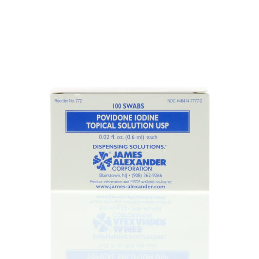 James Alexander Corp James Alexander Corporation Povidone Iodine Swabs 772, Box of 100