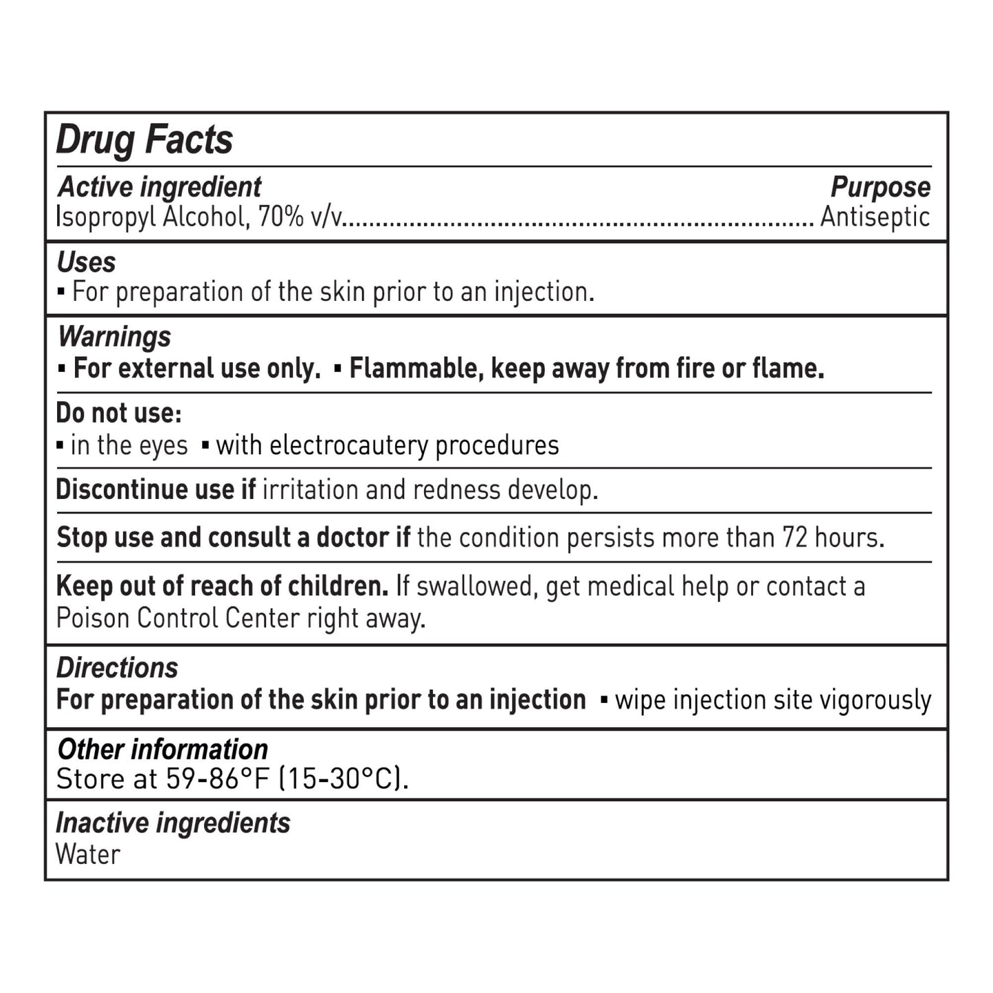 McKesson Impregnated Swabstick, 70% Isopropyl Alcohol 988
