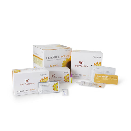 Cancer Screening Test Kit Hemosure® Fecal Occult Blood Test (iFOB or FIT) 30 Tests CLIA Waived - T1-CK30
