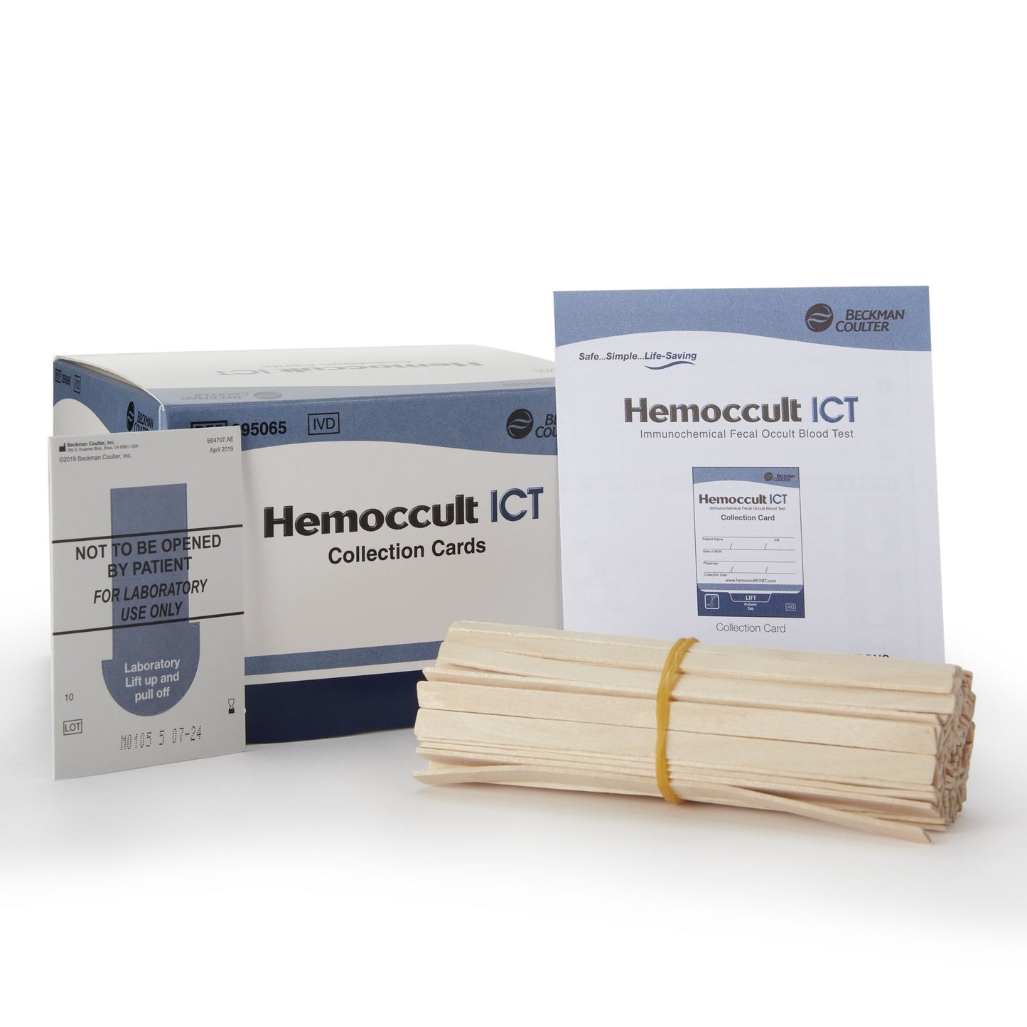 Hemocue Hemoccult ICT (iFOB or FIT) Colorectal Cancer Screening Patient Sample Collection and Screening Kit 395065A, Box of 100