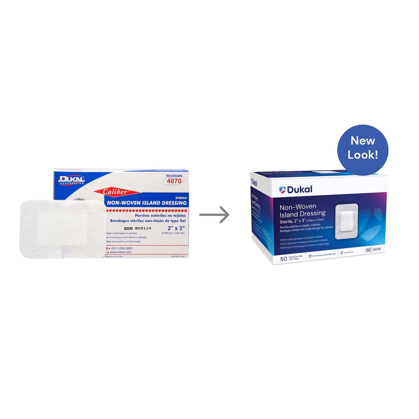 Dukal Island Dressing with Border, 2 x 3 Inch 4070