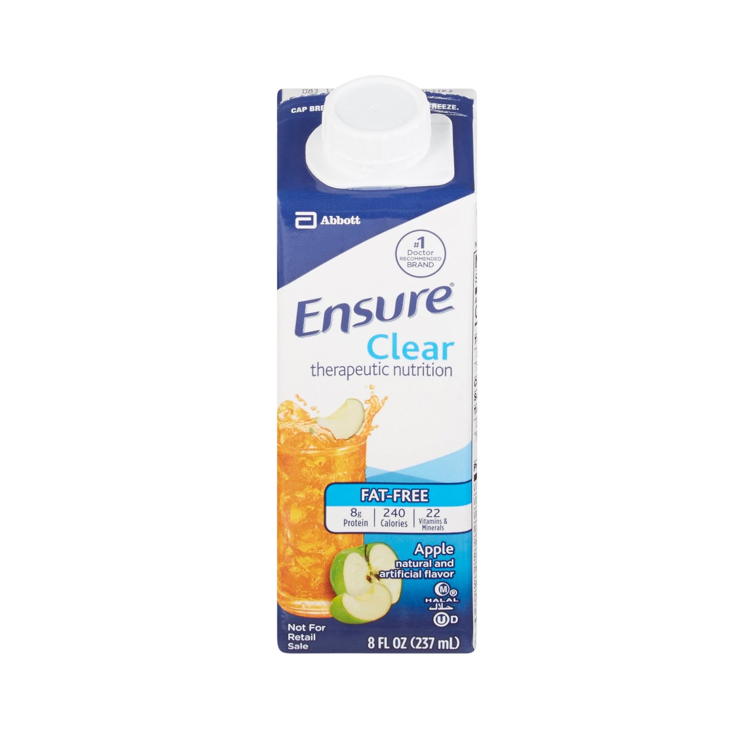 Ensure® Clear Therapeutic Nutrition, Apple, 8-ounce carton 64903