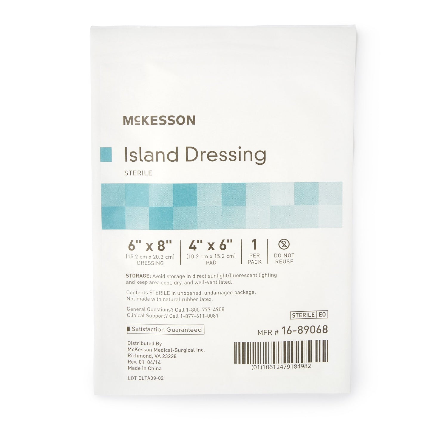 McKesson White Adhesive Dressing, 6 x 8 Inch 16-89068