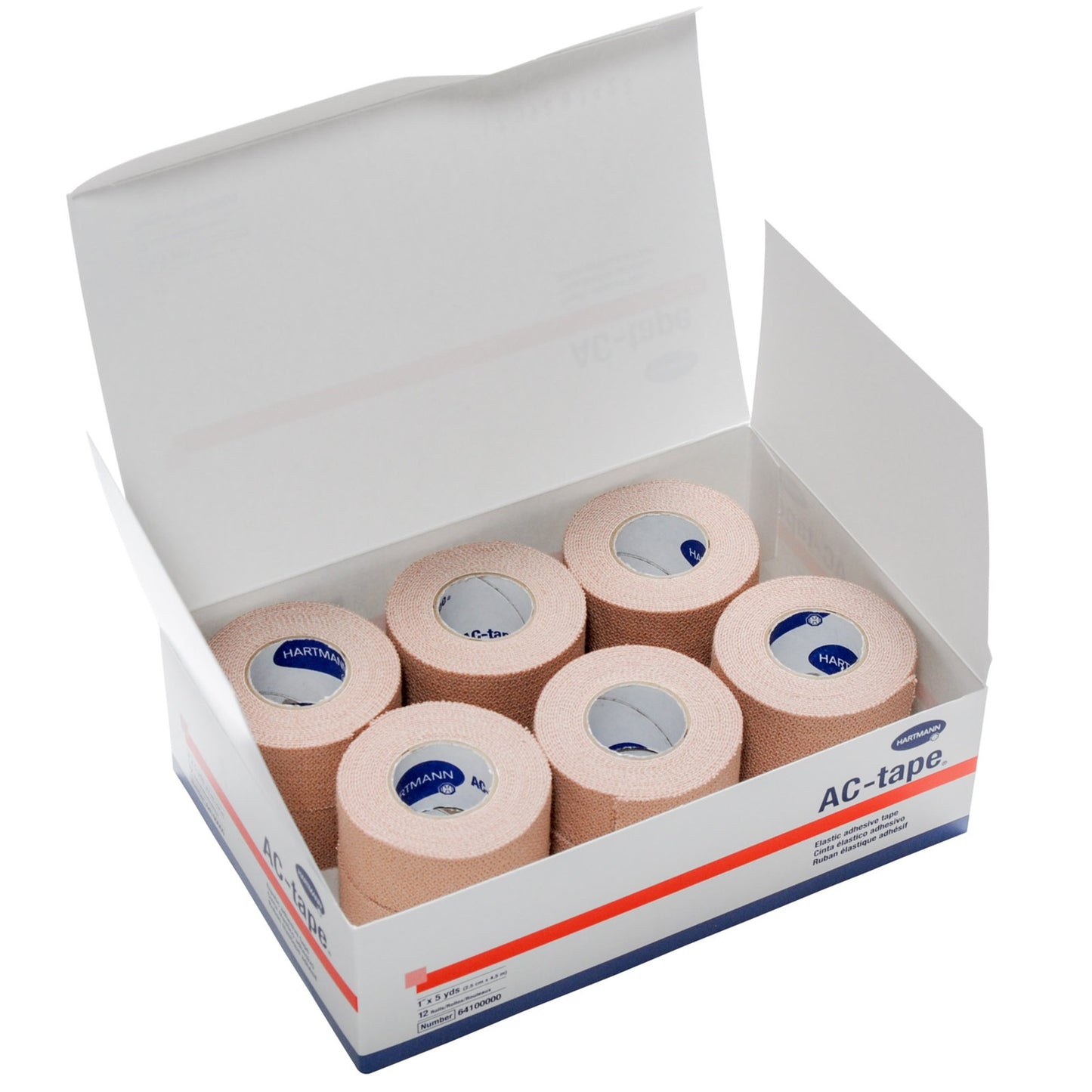 AC-tape® Cotton Elastic Tape, 1 Inch x 5 Yard, Tan 64100000