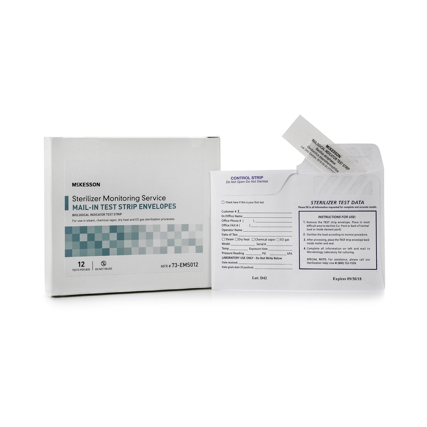McKesson Sterilizer Monitoring Mail-In Service Steam / EO Gas / Dry Heat / Chemical Vapor - 73-EMS012