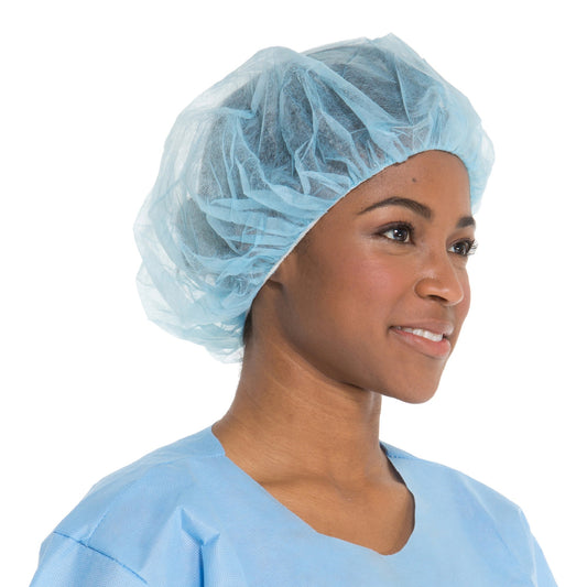 Bouffant Cap Halyard Large Blue Elastic Closure - 69801