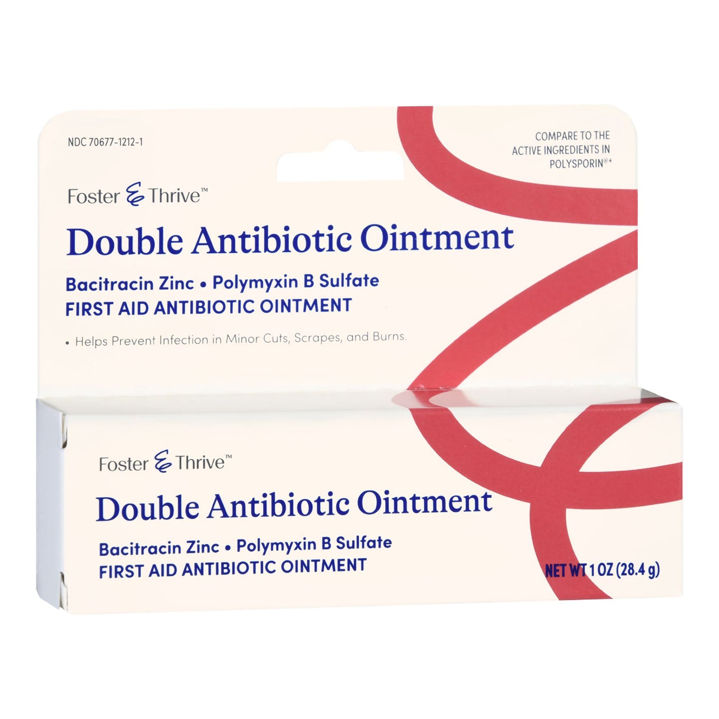Foster & Thrive™ Double Antibiotic Bacitracin Zinc Polymyxin B Sulfate Ointment 70677121201