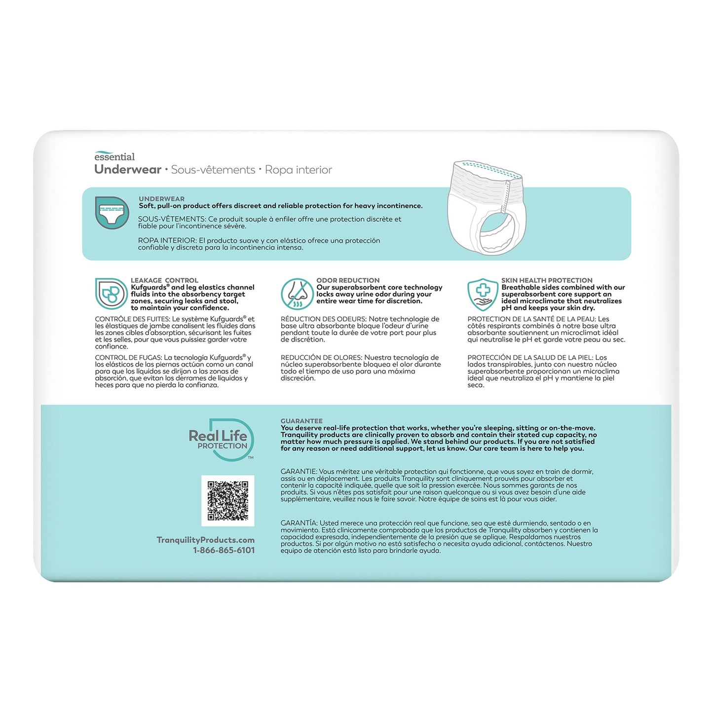 Select® Heavy Protection Absorbent Underwear, Large 2606