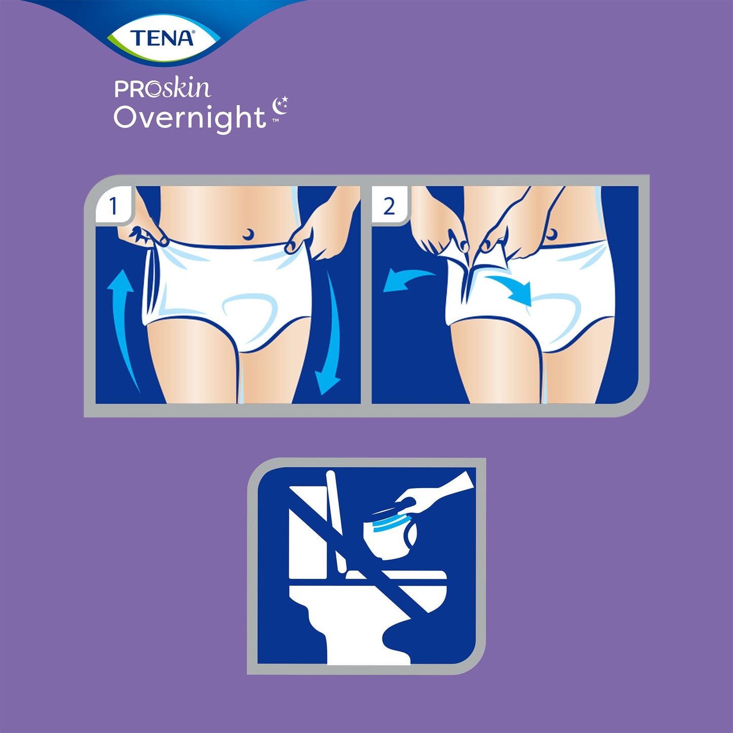 Tena® ProSkin Overnight™ Super Fully Breathable Underwear, Large 72325