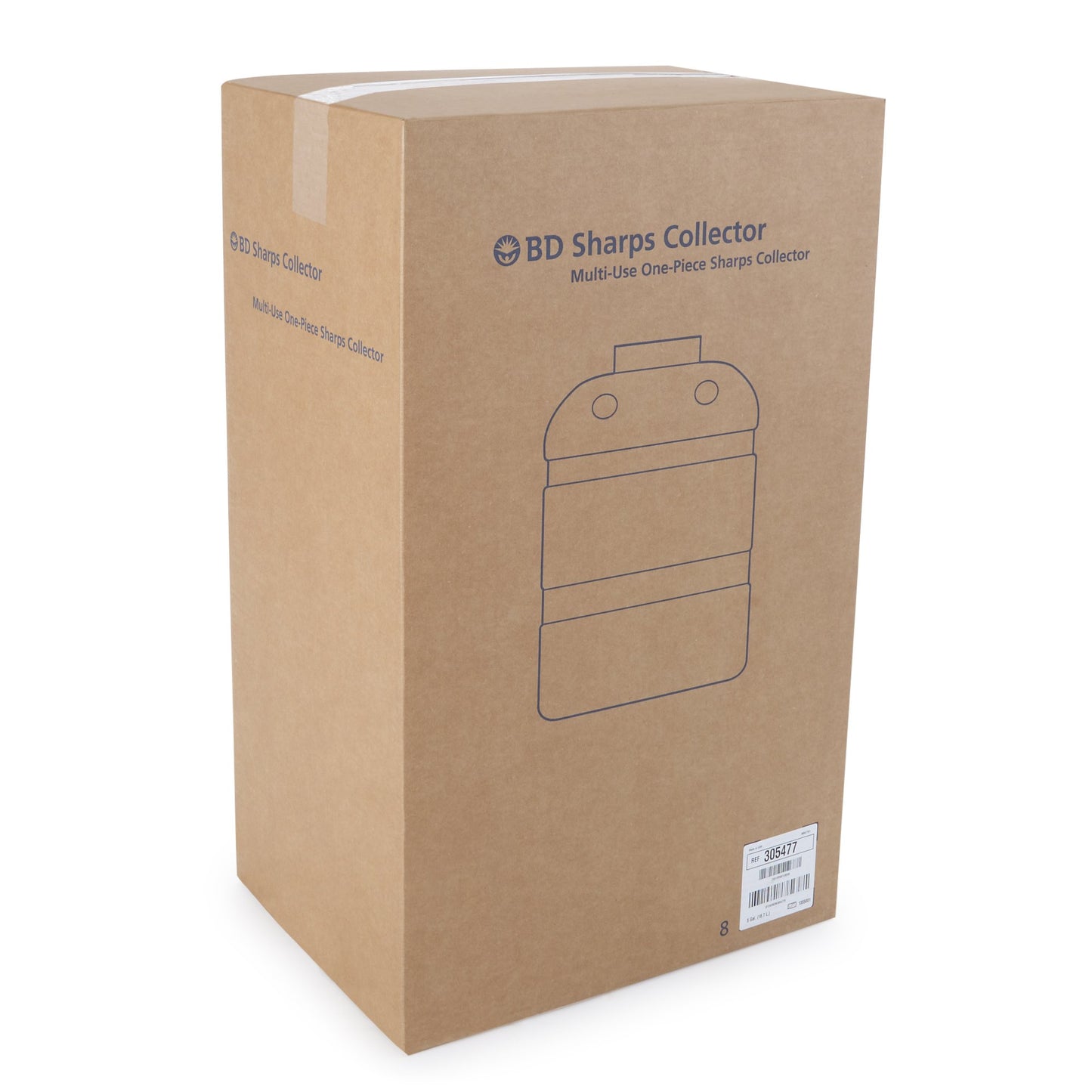 BD Multi-purpose Sharps Container, 5 Gallon, 18 x 7-1/2 x 10-1/2 Inch 305477