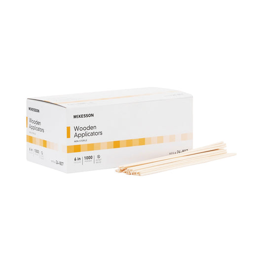 Applicator Stick McKesson Without Tip Wood Shaft 6 Inch NonSterile 1000 per Pack - 24-807