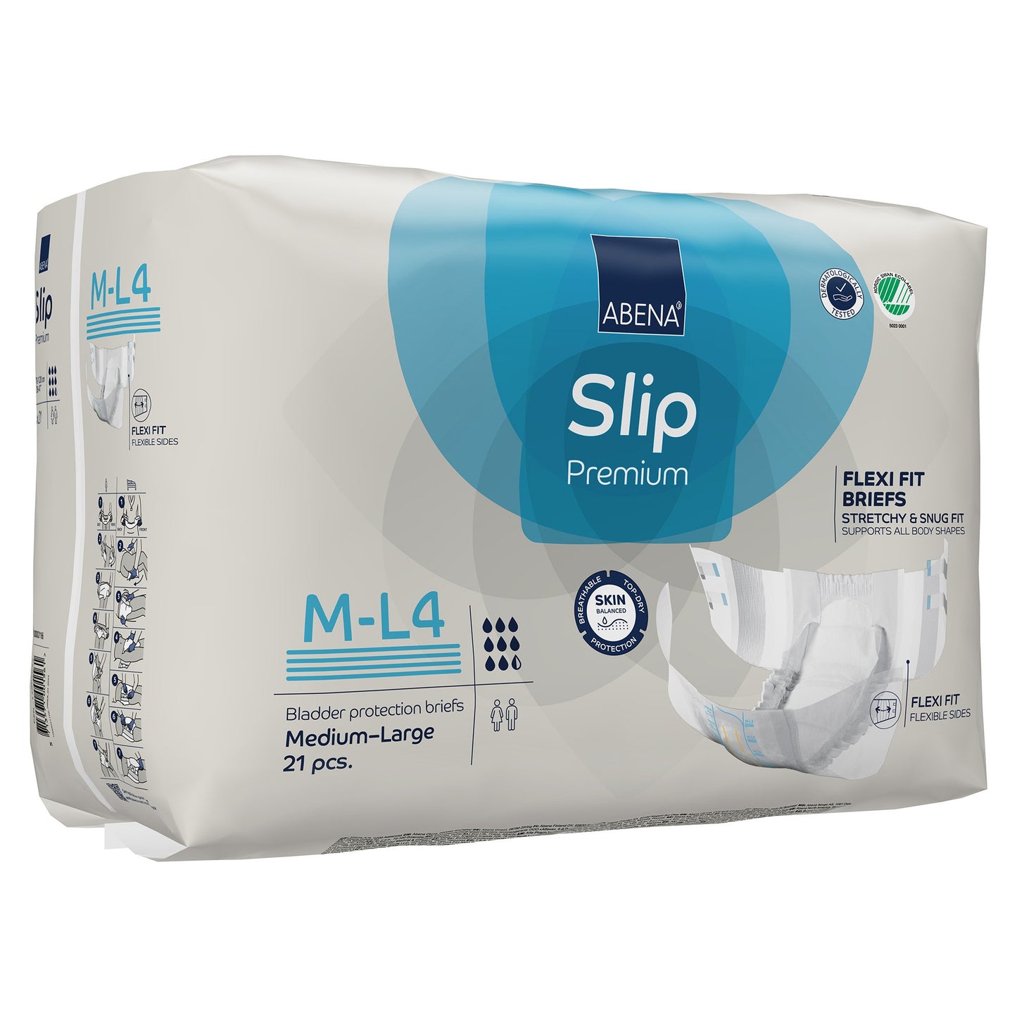 Abena® Slip Premium Flexi Fit Incontinence Briefs, M-L4 1000021166