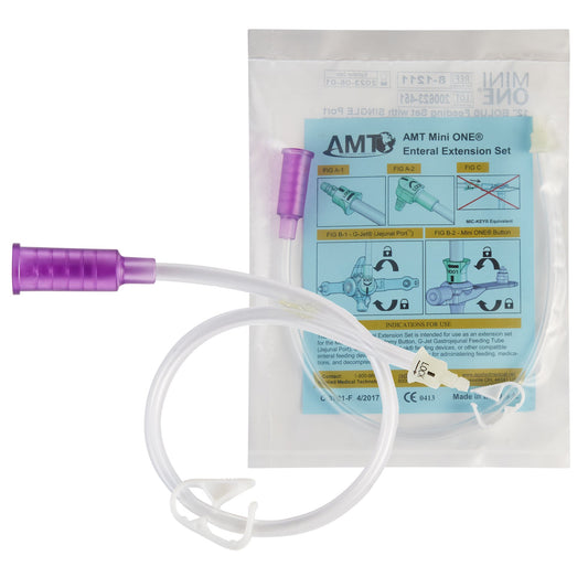 Straight Connector with Bolus Adapter Mini ONE® 12 Inch, Purple - 8-1211