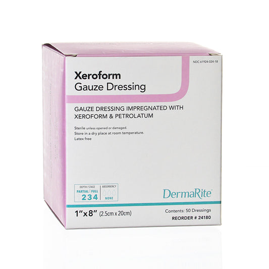 Xeroform Petrolatum Impregnated Dressing Xeroform™ Strip 1 X 8 Inch Sterile - 24180