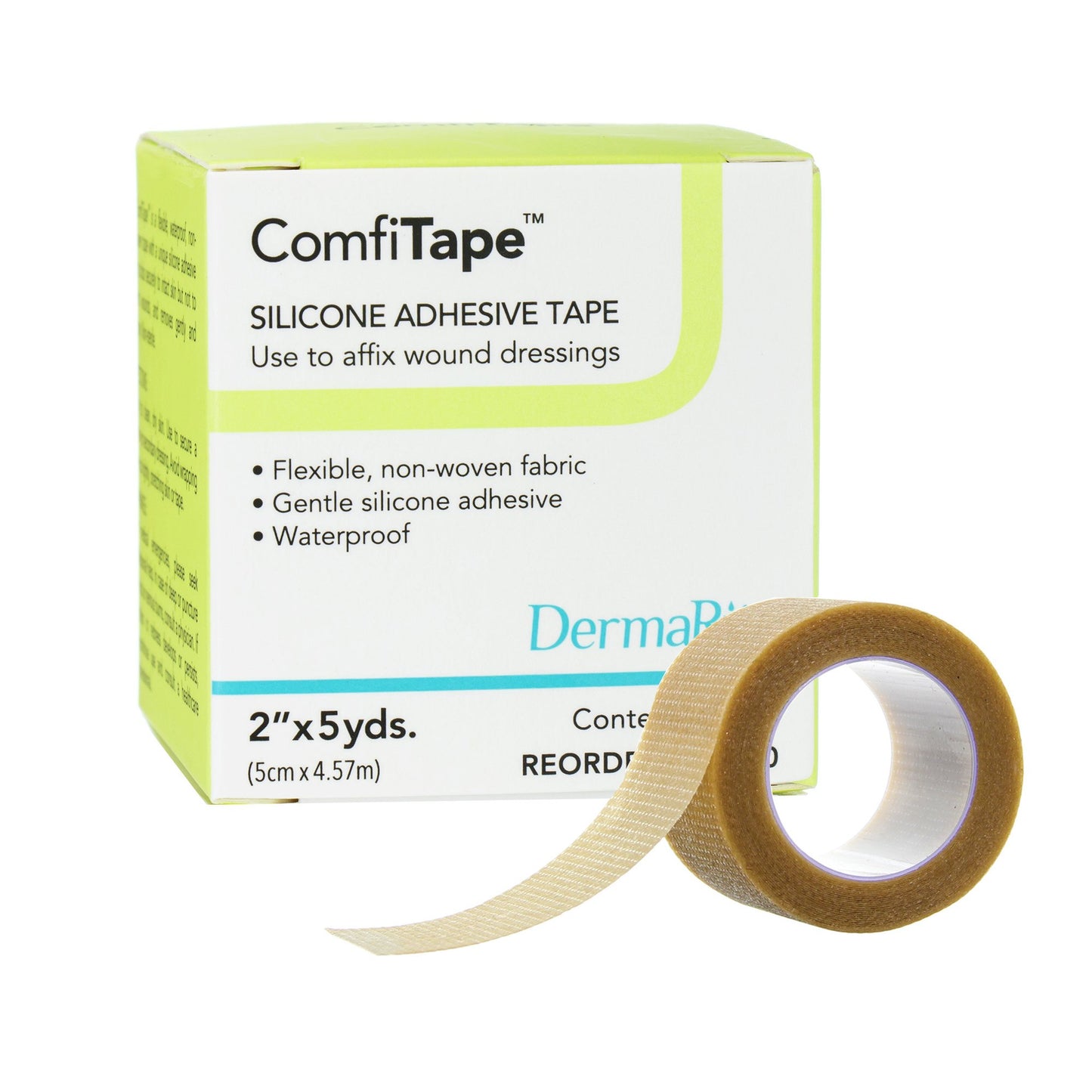 ComfiTape™ Silicone Medical Tape, 2 Inch x 5 Yard, Tan 69250