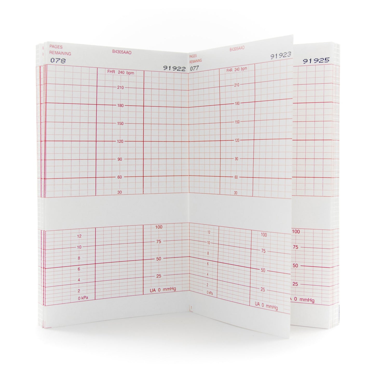 Recording Chart Paper McKesson Z-Fold Red Grid - 26-B4305A