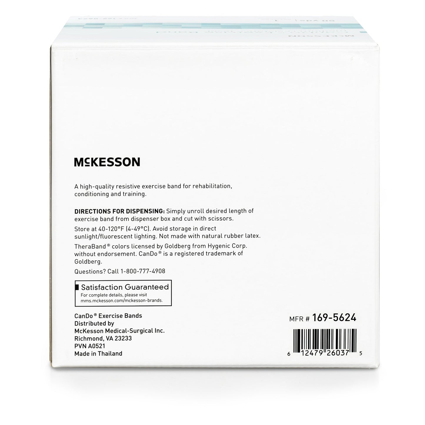 McKesson Exercise Resistance Band, Blue, 5 Inch x 50 Yard, Heavy Resistance 169-5624