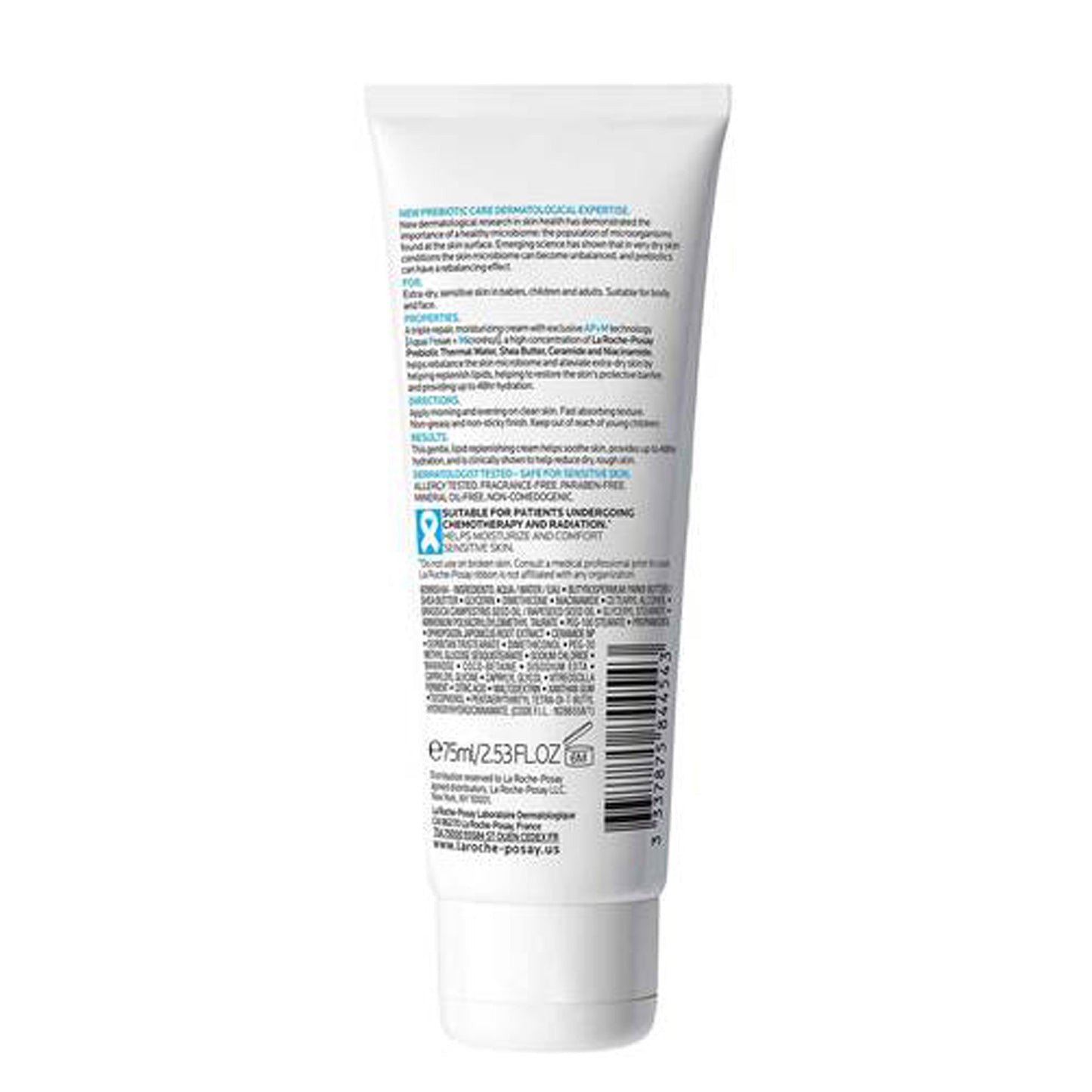 Hand and Body Moisturizer Lipikar AP+M 2.53 oz. Tube Unscented Cream 33787584454