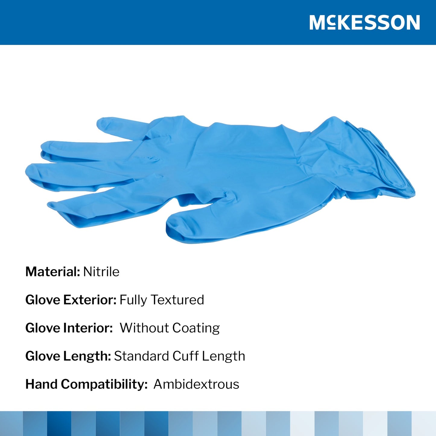 McKesson Confiderm® 6.8C Nitrile Exam Glove, Large, Blue 14-6N661C