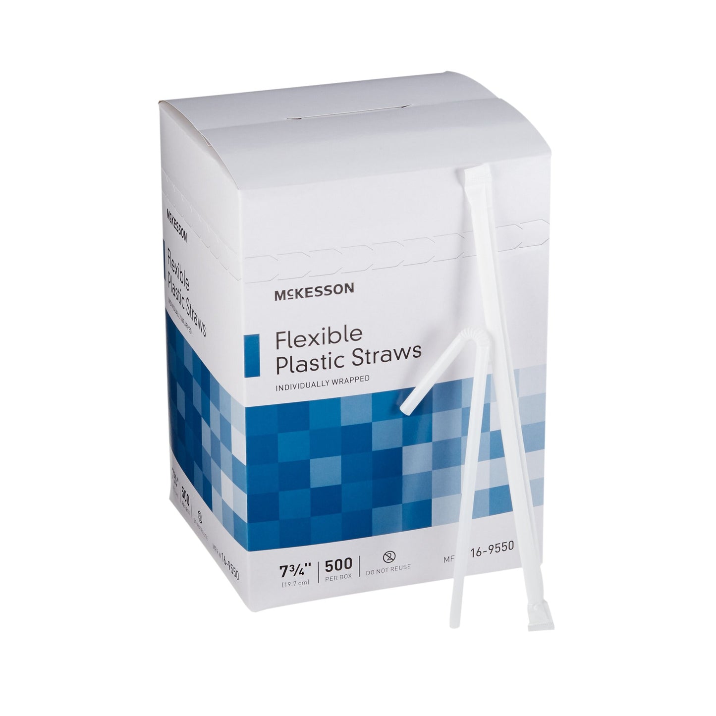 McKesson Brand McKesson Flexible Drinking Straw, 7-3/4 Inch Length 16-9550, Case of 20