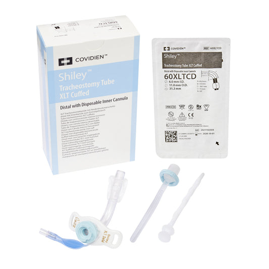 Cuffed Tracheostomy Tube Shiley™ XLT Disposable IC Size 6.0 Adult - 60XLTCD