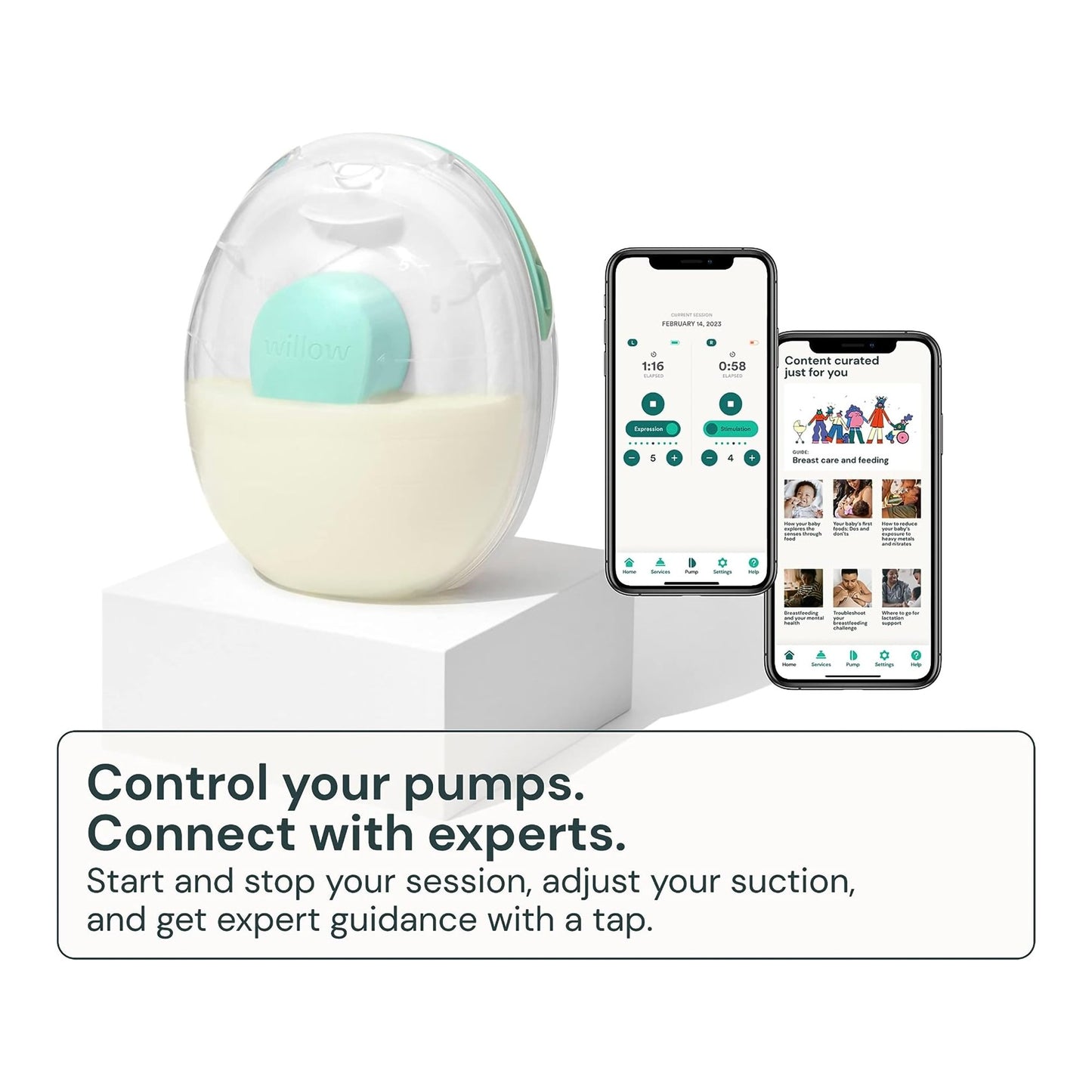 Willow Go™ Wearable Double Electric Breast Pump Kit PDL60