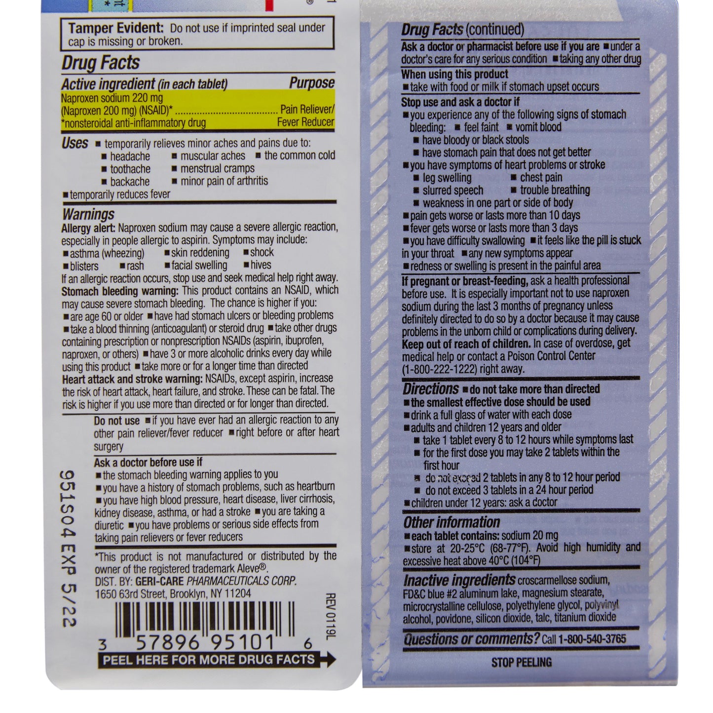 Geri-Care Naproxen Sodium Pain Relief 951-01-GCP