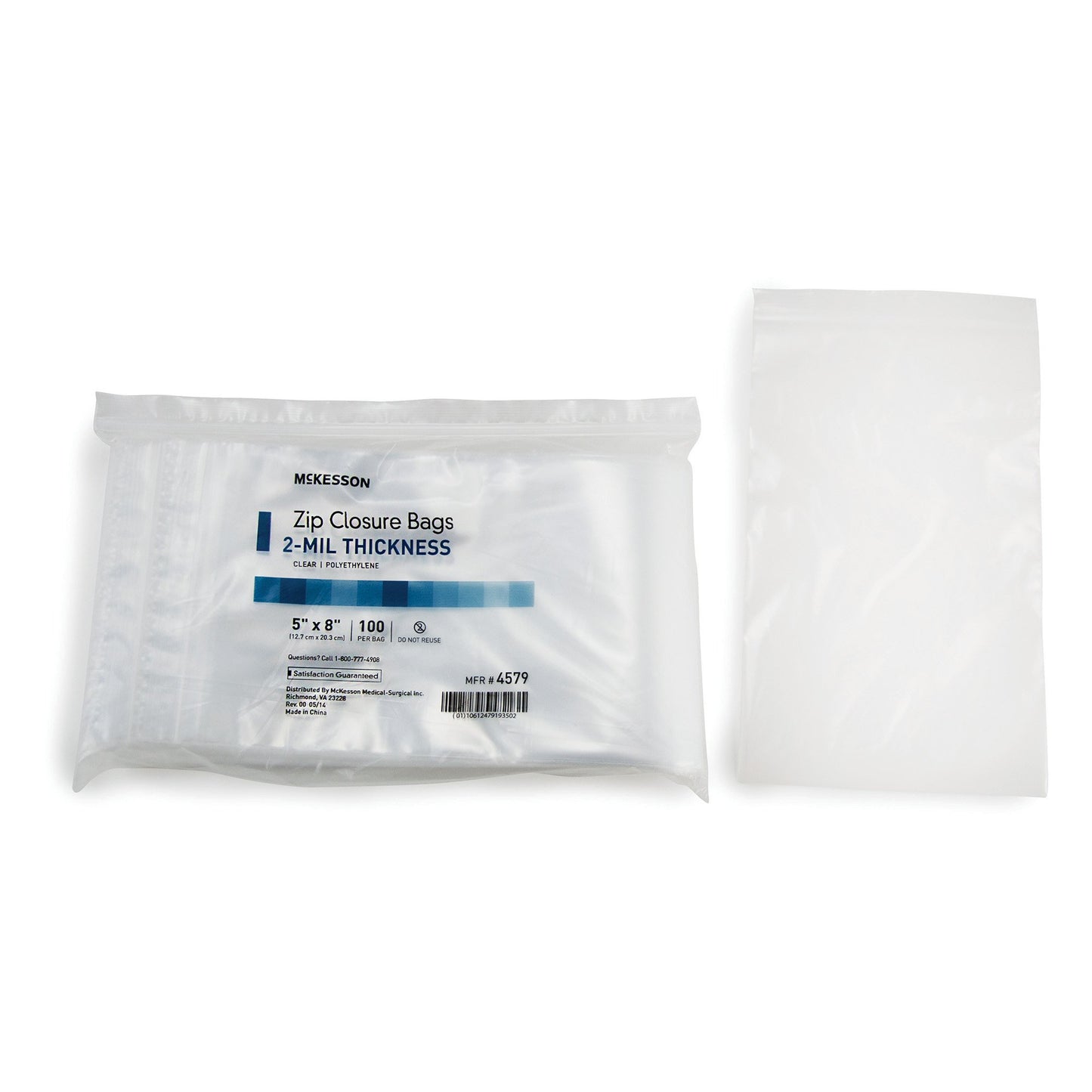 McKesson Zip Closure Bag, 5 x 8 Inch 4579