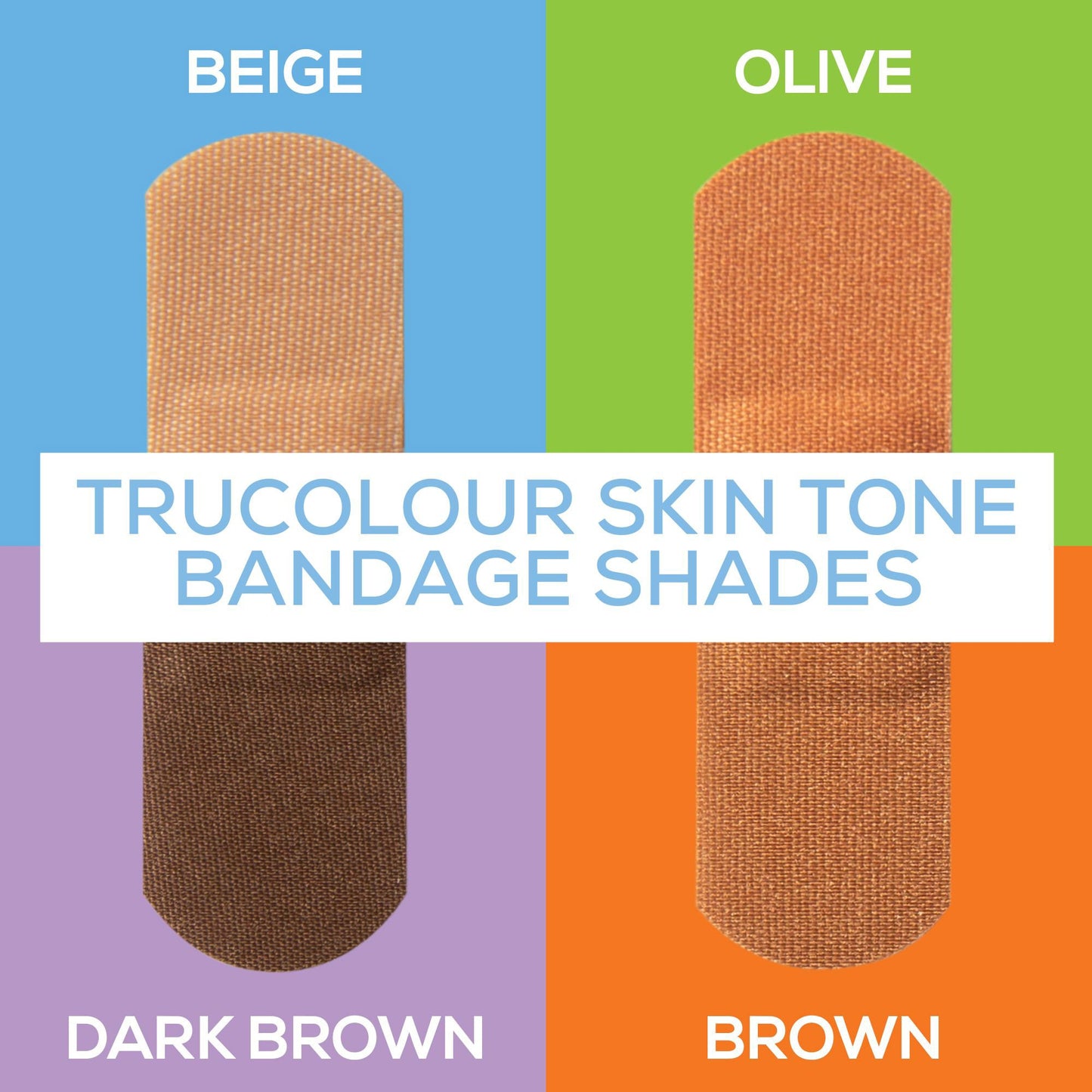 TruColour® Beige / Olive / Brown / Dark Brown Adhesive Strip, 1 x 3 Inch TCB-400