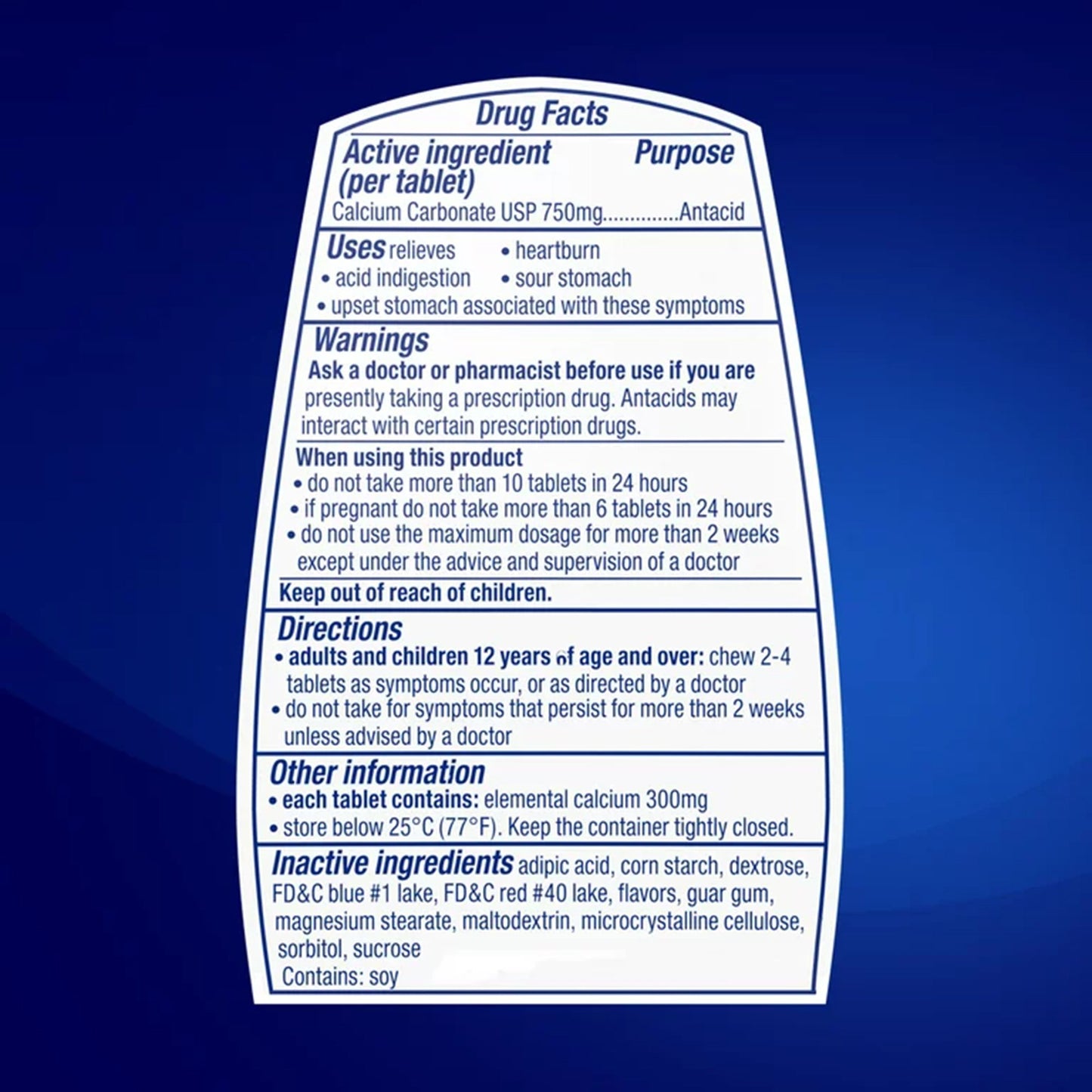 Tums Smoothies Extra Strength 750 Antacid Chewable Tablets, Assorted Fruit 30766739287