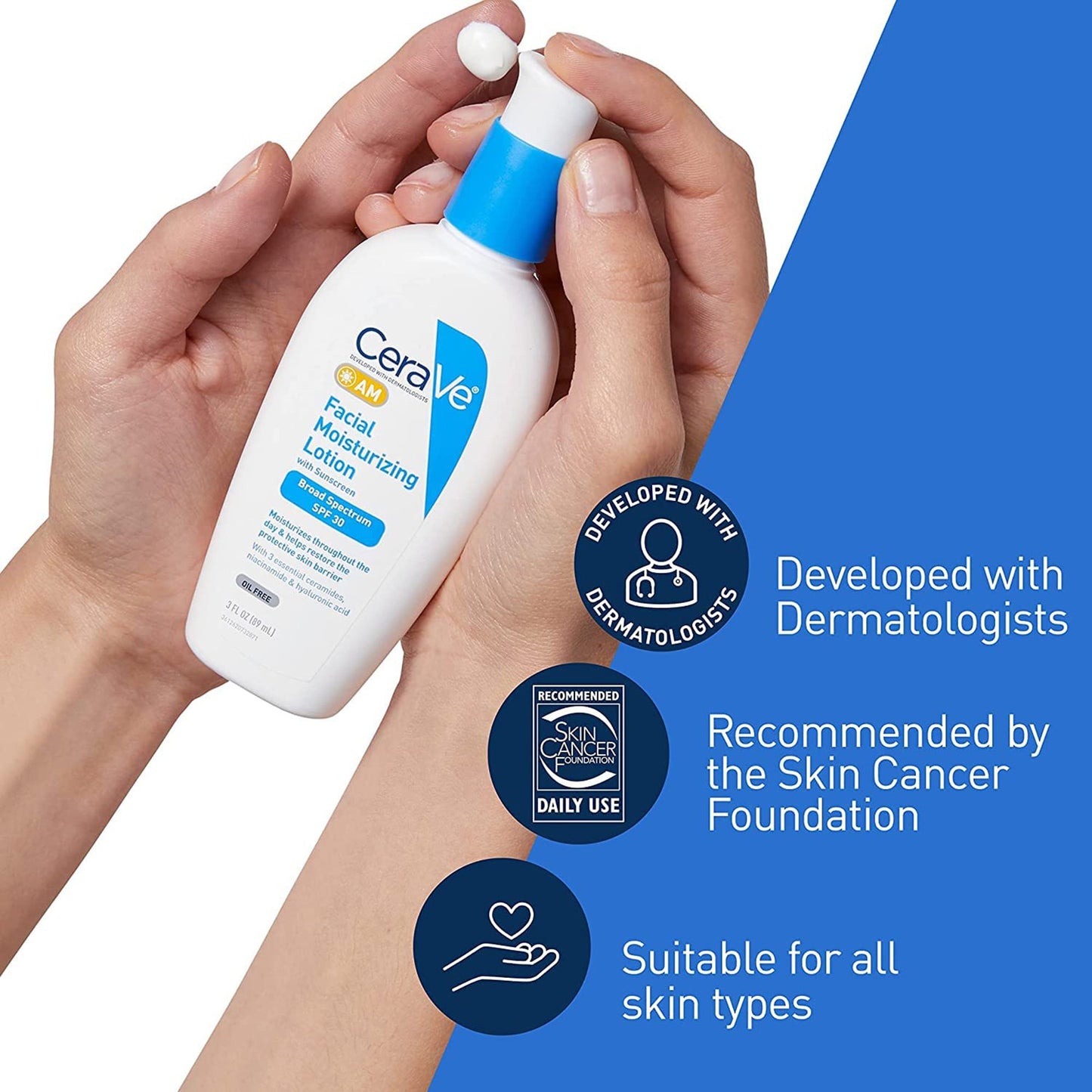 CeraVe® AM Facial Moisturizing Lotion with Sunscreen 60600053746