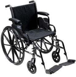 Drive Medical drive Cruiser III Lightweight Wheelchair, 20-Inch Seat Width K320DFA-ELR, 1 Each