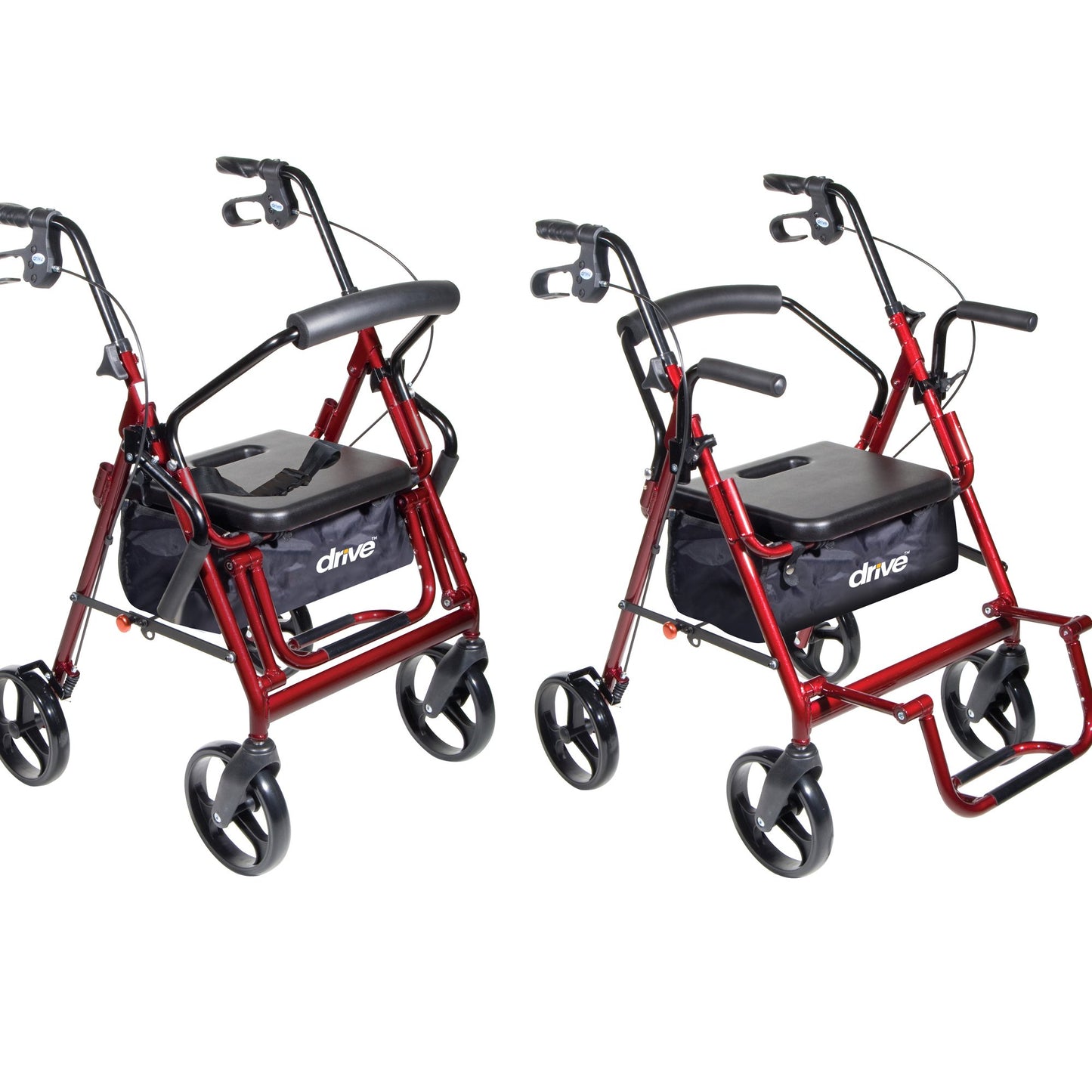 drive™ Duet Four-Wheel Rollator, Burgundy 795BU