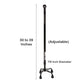 McKesson Adjustable Steel Offset Quad Cane, 30 – 39 Inch Height 146-RTL10310