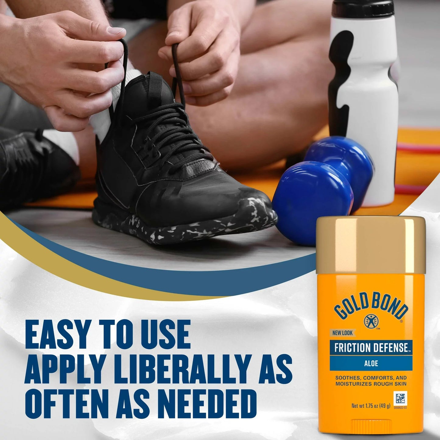 Hand and Body Moisturizer Gold Bond® Friction Defense 1.75 oz. Stick Unscented Solid 04116707470