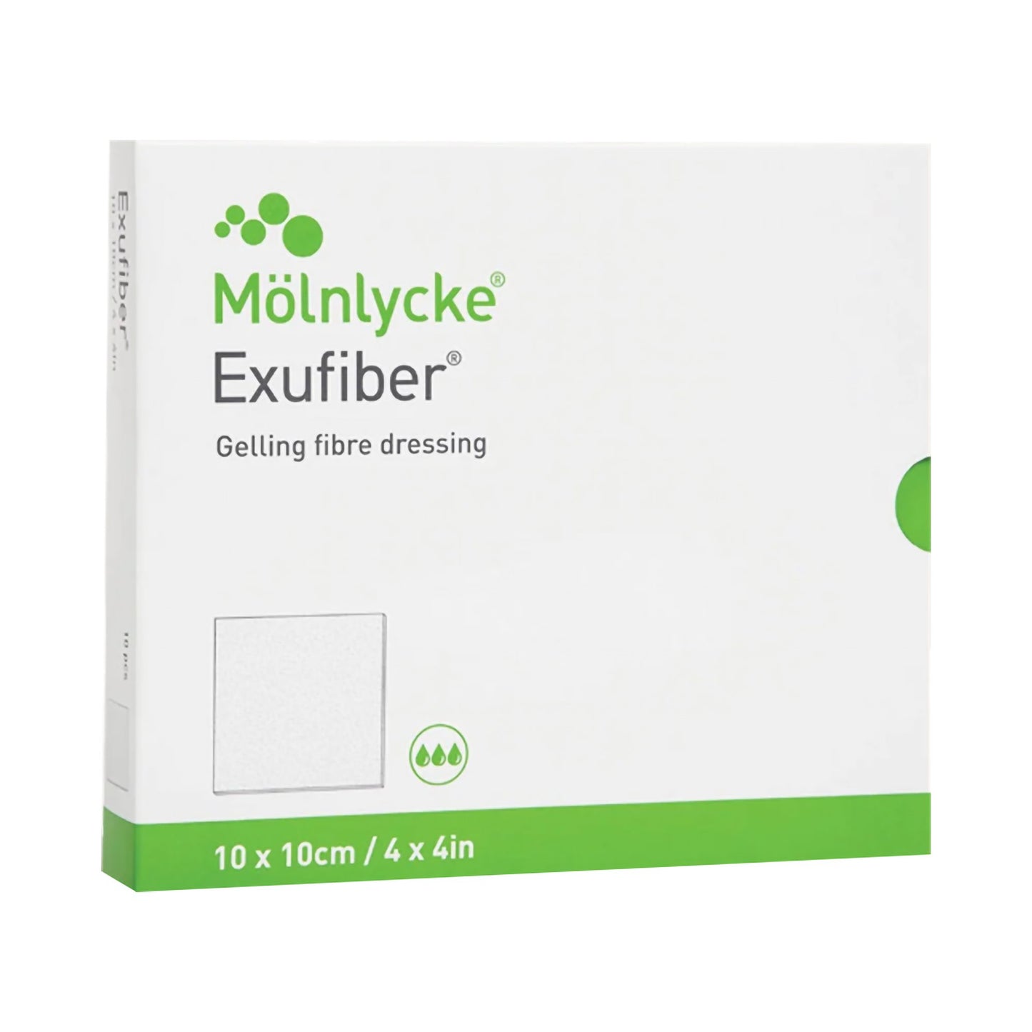 Exufiber® Gelling Fiber Dressing, 15 x 15 Centimeter 709903
