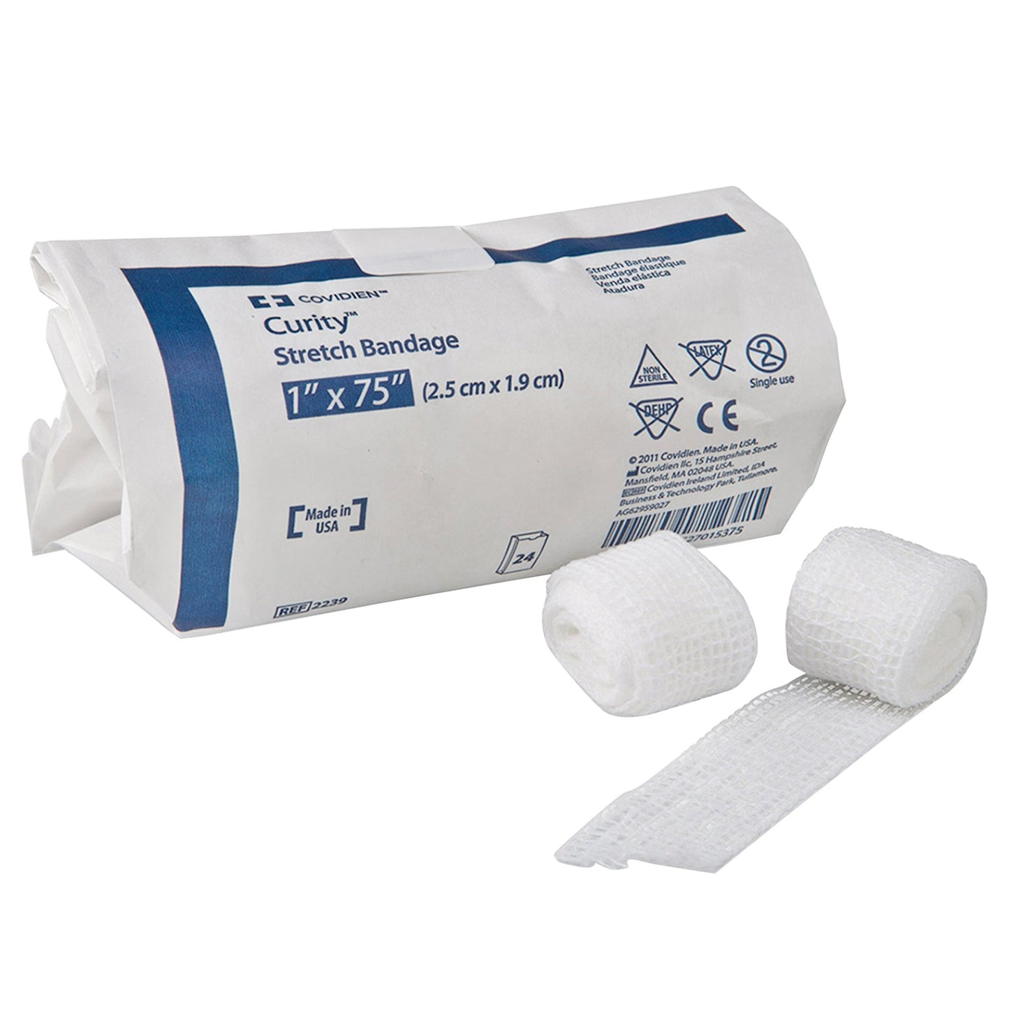 Curity™ Conforming Bandage, 1 x 75 Inch, 1-Ply 2239