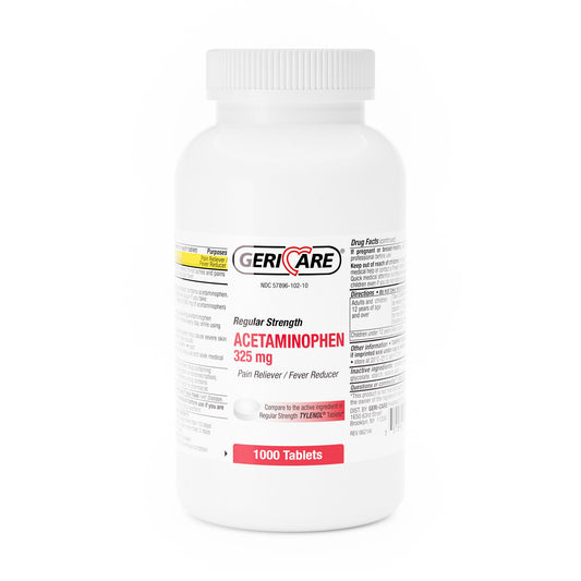 Pain Relief 325 mg Strength Acetaminophen Tablet 1000 per Bottle - 101-10-GCP