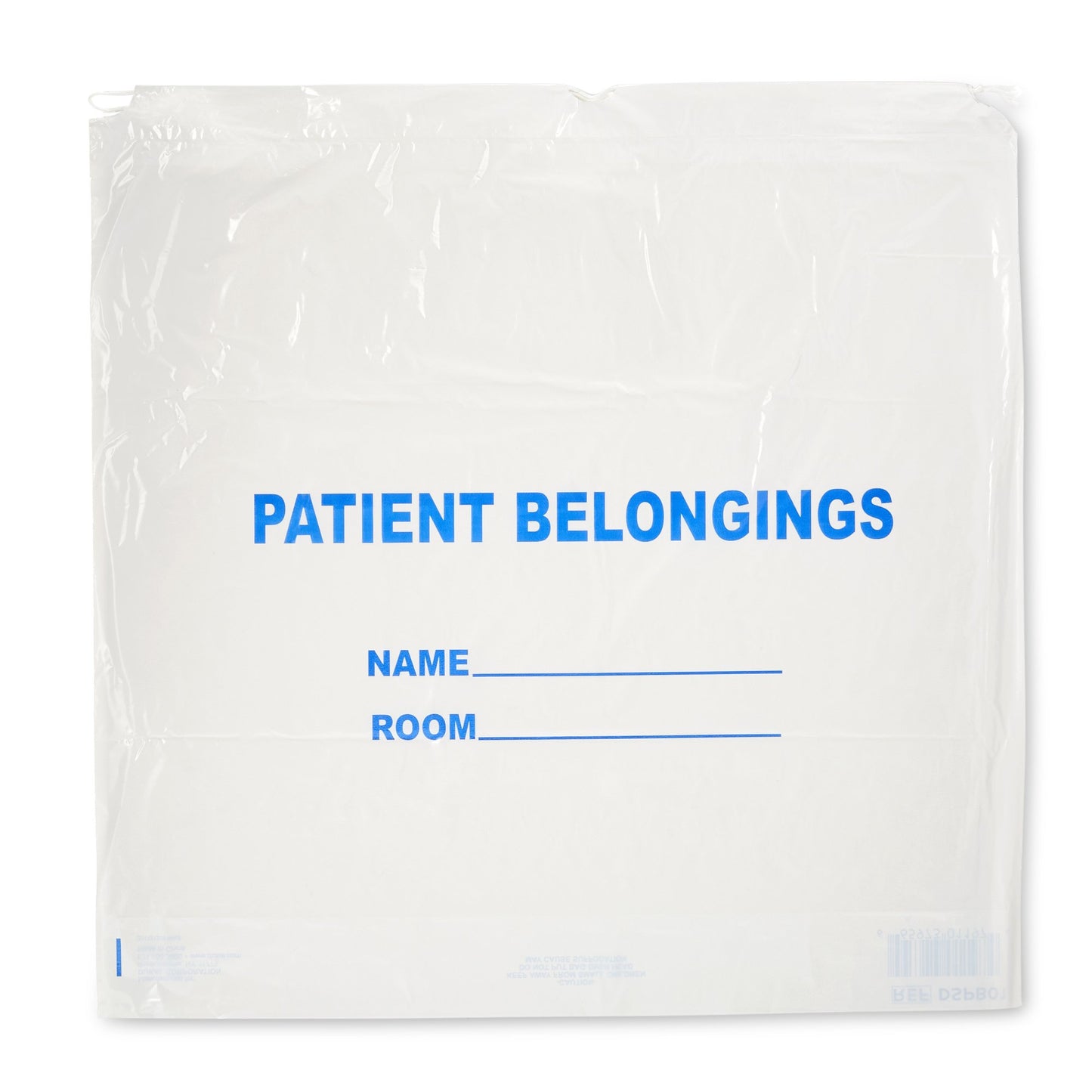 Patient Belongings Bag DawnMist 20 X 20 Inch Plastic Drawtape Closure White - DSPB01
