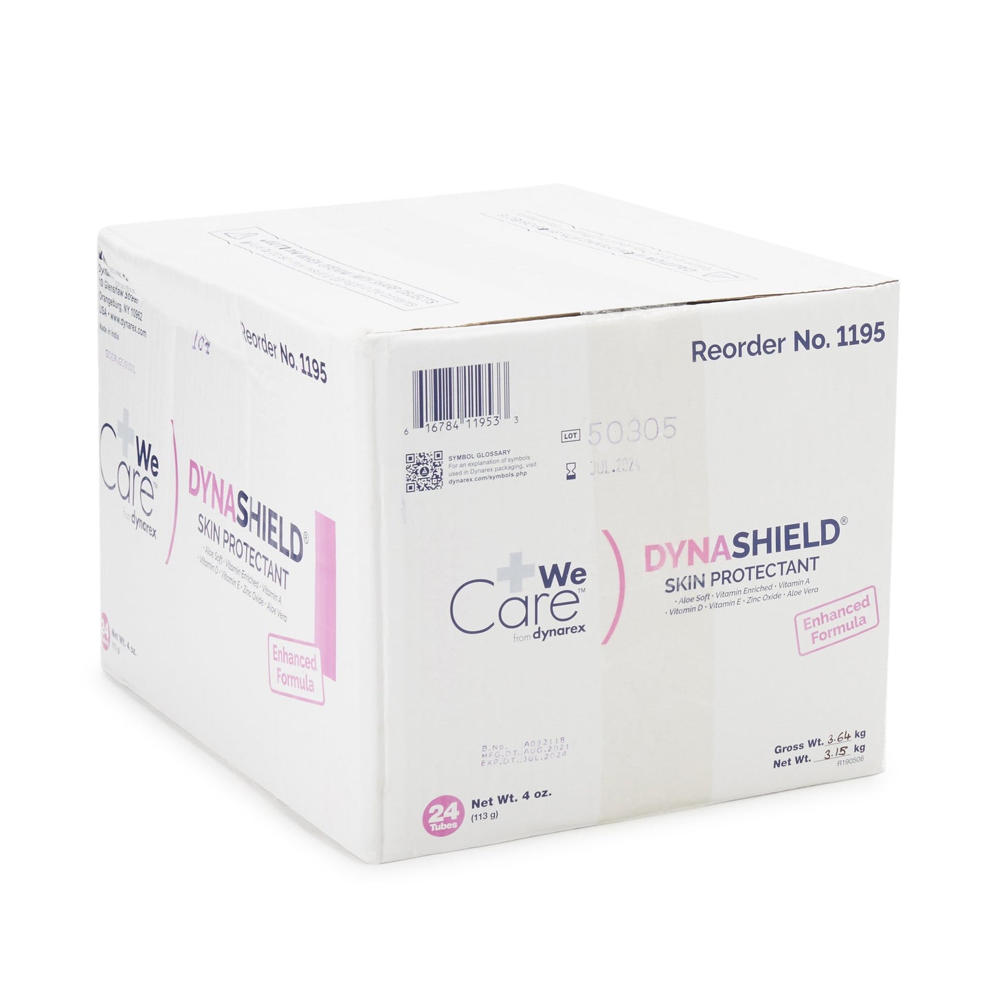 DynaShield® w/ Dimethicone Skin Protectant Barrier Cream, 4 oz. Tube 1195