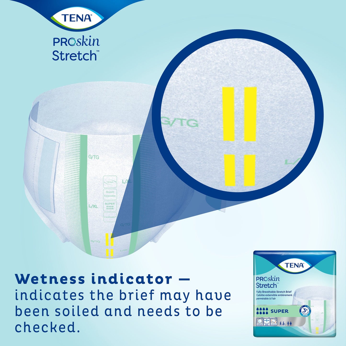 Tena® ProSkin Stretch™ Super Incontinence Brief, Large / Extra Large 67903